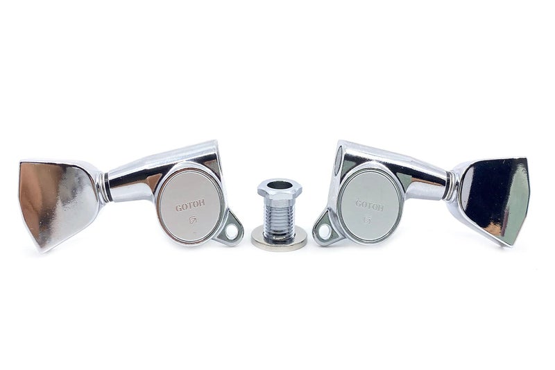 Gotoh Modern Keystone-Style Chrome Tuners (3 per side) - Image 2